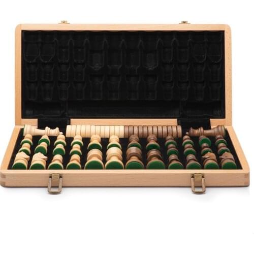 Top Grade 15"x15" Beech Wood Chess Set Luxury Large Backgammon Set With Carrom Board High Grade Professional Board Game Checkers