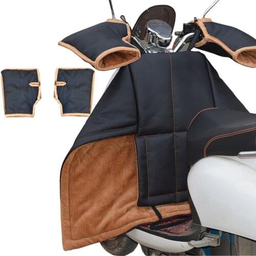 Scooter Motorcycle Leg Cover Knee Blanket Warmer Soft Plush Waterproof Winter Quilt for Motorcycle Leg Cover with Handle Sleeves