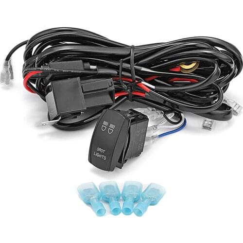 Universial For Polaris Can-am 2 LEAD 16 Wiring Harness SPOT LIGHTS Rocker Switch UTV ATV Accessories