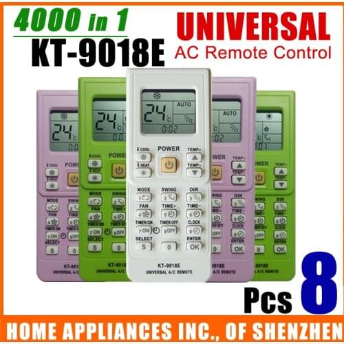 8 Pcs/Lot) Universal Air Conditioner Remote Control KT-9018E White Color