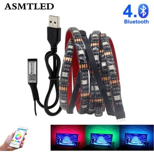 USB LED Strip 5050 RGB Changeable LED TV Background Lighting 50CM 1M 2M 3M Flexible LED Light With USB IR Bluetooth Controller