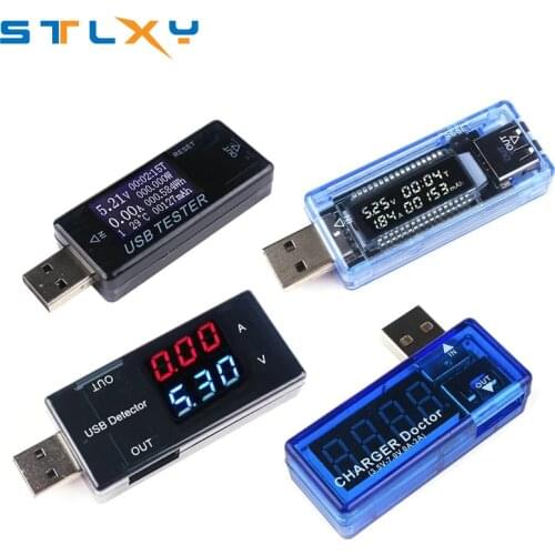 USB Voltmeter Ammeter Current Voltage Tester LCD Digital Display Power Battery Capacity Tester Measurement USB Charge Indicator