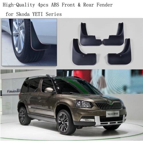 High-Quality 4pcs ABS Front & Rear Fender for Skoda YETI Series Car Mud Flaps Splash Guard Mudguard Mudflaps Accessories