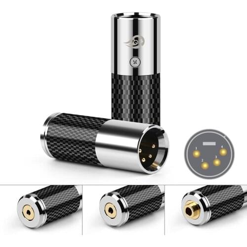 DAC Decode XLR 4Pin Male Plug To 2.5/3.5/4.4mm Female Jack Microphone Audio XLR Adapter Canon Balanced Plug Conversion Headphone