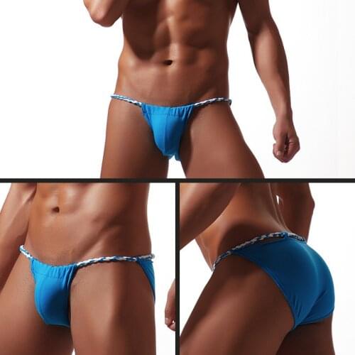 Japan Sumo Briefs Mens Sexy Rope Underwear Gay Bikini Briefs Cotton Underpants Mens Sexy Bulge Pouch Jockstraps Soft Panties