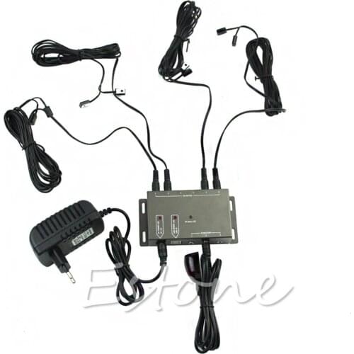 1 PC EU IR Remote Extender 8 Emitters 1 Receiver Infrared Repeater Hidden System Kit