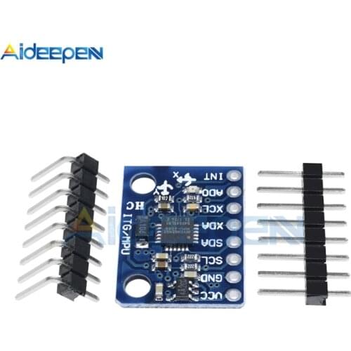 1Pcs IIC I2C GY-521 MPU-6050 MPU6050 3 Axis Analog Gyroscope Sensors + 3 Axis Accelerometer Module 3-5V DC For Arduino With Pins