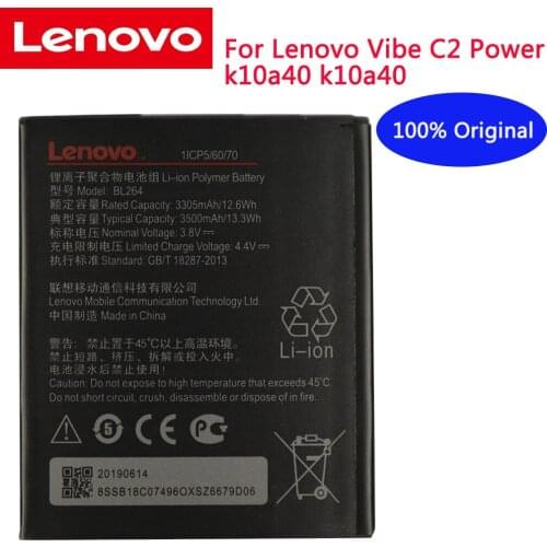 100% Lenovo Oroginal battery BL264 Battery 3500mAh For Lenovo Vibe C2 Power For Lenovo Vibe C2 Power BL264 Batteries Bateria