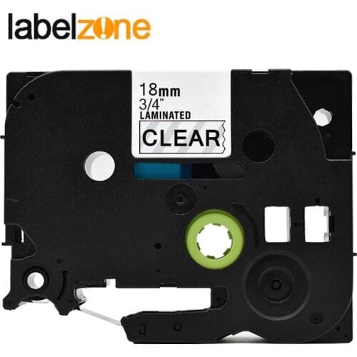 18mm tze141 black on clear label tape Compatible Brother p-touch printers tze tape laminated tze-141 tz-141 tz141 tze141 ribbon