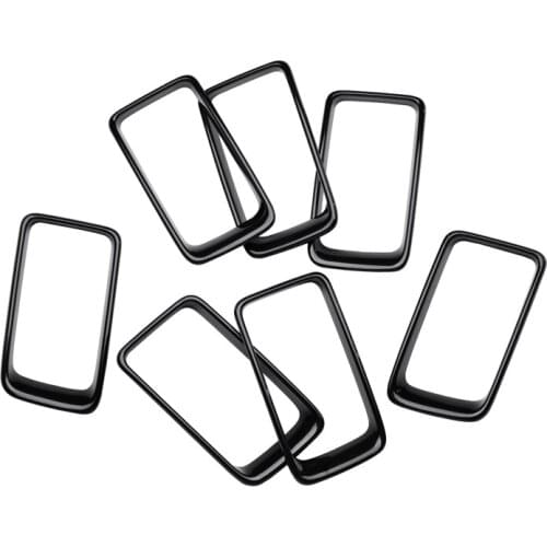 7Pcs Black ABS Front Grille Trim Ring Insert Modification Accessories Fit For Jeep Grand Cherokee 2014-2016