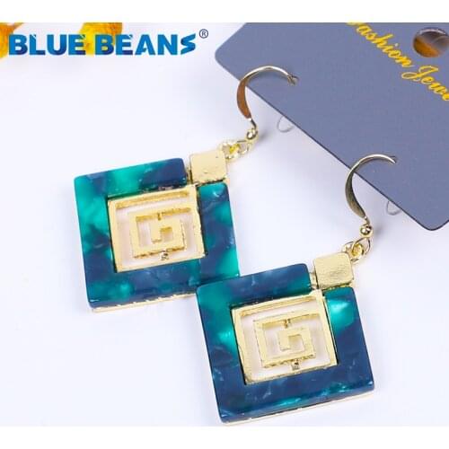 Acrylic Earrings Boho geometric Bohemian Fashion for Women Jewelry luxury trendy earings harajuku accessories kpop earrings