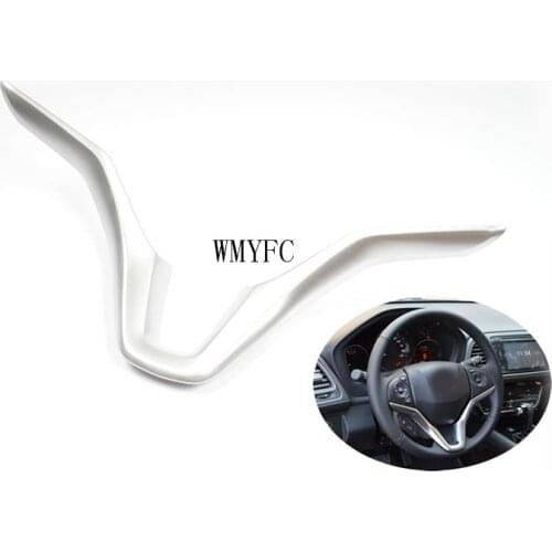 ACCESSORIES FIT FOR HONDA FIT VEZEL HR-V HRV 2015 -2020 CHROME STEERING WHEEL PANEL COVER BADGE INSERT TRIM MOULDING GARNISH
