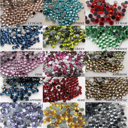 Free Shipping 2016 DMC Hotfix Rhinestone Color Siam/Dark Red ss10(2.7-2.9mm) 1440pcs/bag The Back with glue DIY