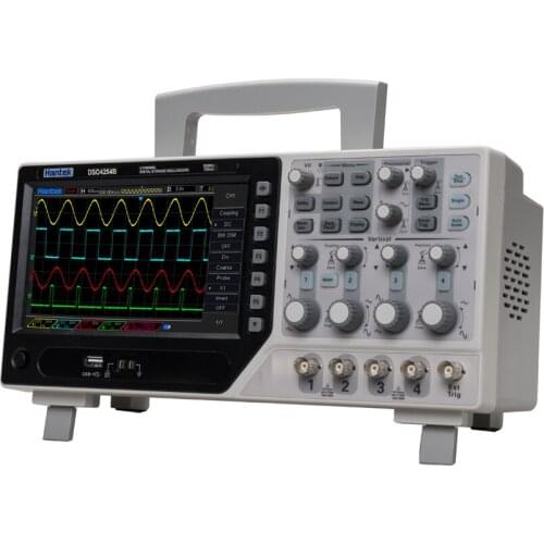 DSO4084B Digital Oscilloscope 4 Channels 80MHZ Bandwidth Portable USB Osciloscopio Portatil +EXT+DVM+Auto Range Function