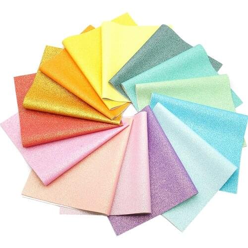 David accessories 20*33cm Plain Color Glitter Faux Artificial Synthetic Leather Fabric Sewing DIY Bag Shoes Material,1Yc6435