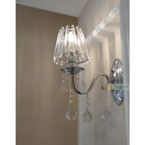 Home deco Crystal Bar lighting fixture led wall sconce for living room bedroom lamp living room TV background aisle Wall Lights