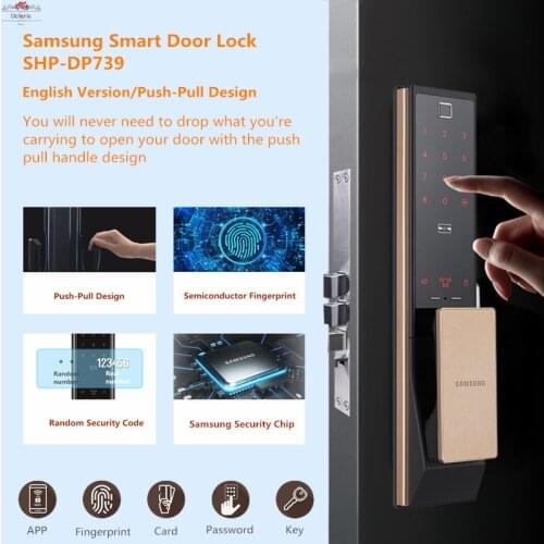 NEW SAMSUNG Digitale Fingerprint Bluetooth Door Lock Keyless SHP-DP739 EngLish Version Big Eurp Moritse Mobile APP Electronic