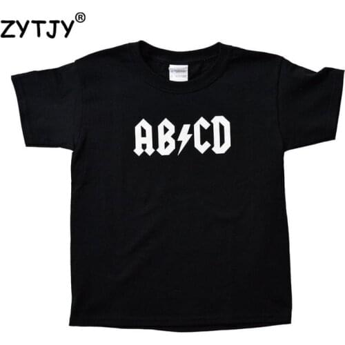 ABCD Letters Print Kids tshirt Boy Girl shirt Children Toddler Clothes Funny Top Tees Z-80