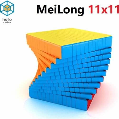 HelloCube MOYU Cubing classroom MeiLong 11x11 magic cube Stickerless Plastic 11 layer Puzzle Speed Magic Cube TOYS Brain Teaser