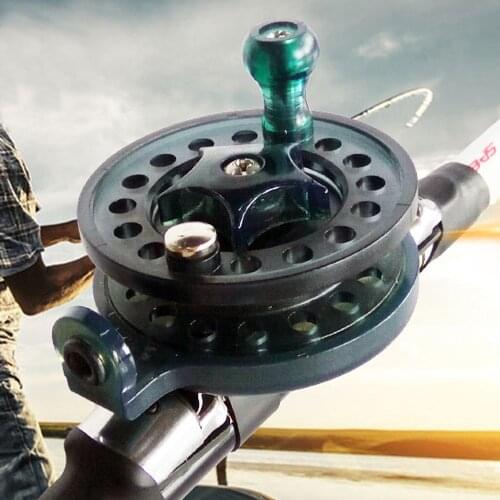 Fly Reel Diameter 60mm Arbor Transparent White/Black Aluminum Fly Fishing Reel Plastic Reel Hand Rod Car Raft Fishing Reel