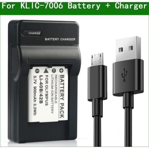 KLIC-7006 LB-012 Camera Battery + Charger for Kodak Easyshare M530 M531 M550 M575 M580 PixPro FZ53 FZ51 FZ52 CZ52 FZS50 X52 SL5