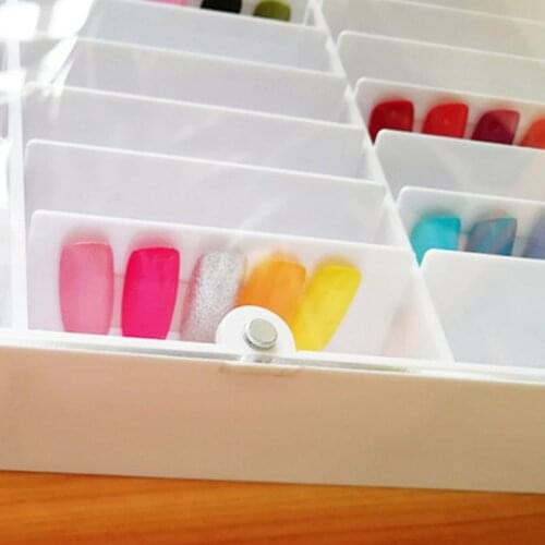 Fake Nail Tips Storage Box 30 Compartments Nails Art Decoration Container Display Case