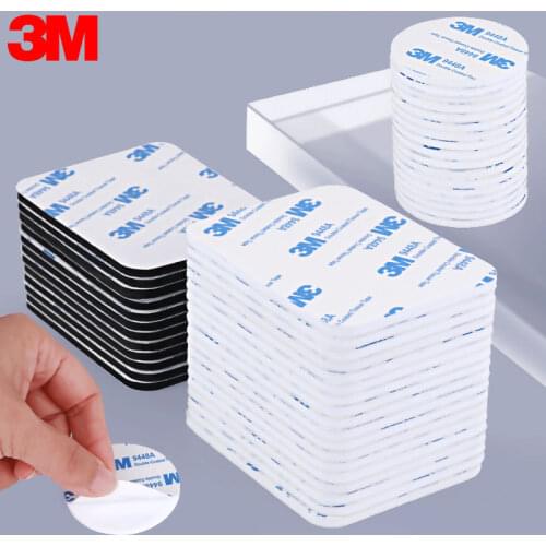 10-100pcs Super Strong 3M Double Sided Adhesive Foam Tape Mounting Fixing Pad Self Adhesive Dots Two Sides Mounting Sticky Tape