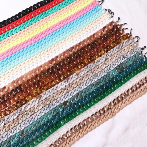 Fashion 70CM Detachable Fish Bone Shoulder Bag Strap Acrylic Resin Chain Handles DIY Replacement Colorfu Wide Bag Accessories