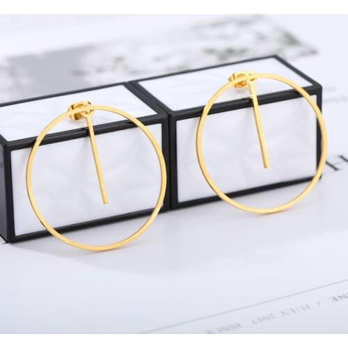 2021 New Vintage Minimalist Smple Small Geometric Round Circle Hoop Earrings For Women Girl Party Jewelry Steampunk Ear Gifts