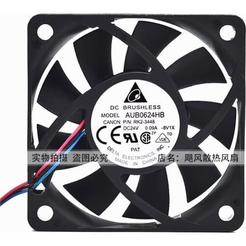 New original AUB0624HB 6015 24V 0.09A 6CM printer inverter cooling fan