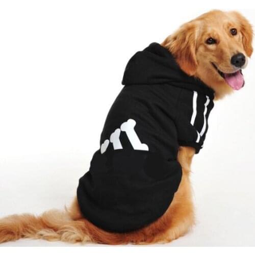 Autumn Winter Pet Dog Fashion Dog Coat Hoodie Large Dogs Thick Hoodie Jacket Warm Sportswear Sweatshirt Soft Cotton Pet Clothing