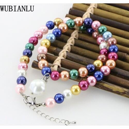 New 3 Style Fashion Shell Imitation Pearl Necklace Women In Pendant Necklaces Charming Jewelry