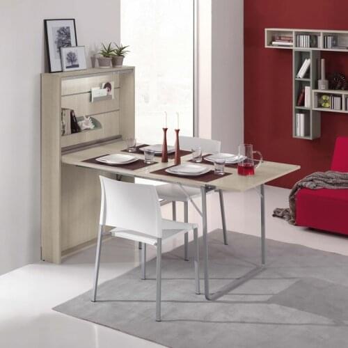 Retractable folding table，Wooden Extendable Dining Table
