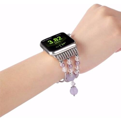 Luxury Ladies Watch Strap For Apple Watch Series 1 2 3 Wrist Band Hand Made By Crystal Bracelet For Apple Watch Series iWatch