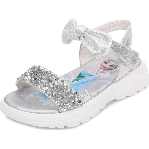 Girls Sandals Summer 2020 New Childrens Princess Shoes Little Girls Bow-knot Crystal Sandals Party Dress Wedding