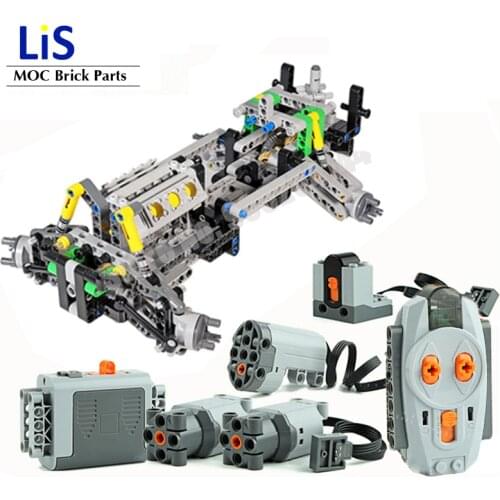 High-tech Off-road Front Suspension System Building Blocks Bricks Bulk Parts Set Compatible with MOC kids Boys DIY Toys
