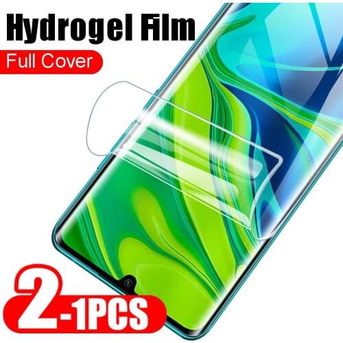 1-2Pcs Full Cover Screen Protector Hydrogel Film For Xiaomi Mi Note 10 Phone Soft Film Not Glass For Xiami Note10Pro Note10 Lite