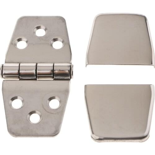 1 Pcs Boat Door Hinge With Cover 316 Stainless Steel Boat Door Hatch Compartment Hinge For Boat Yacht Marine Etc 1.5 x 3.0 Inch