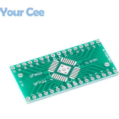 20pcs QFN32 QFP32 to DIP DIP32 Converter Adapter Socket PCB SMD 0.8mm 0.65mm Pin Pitch Universal Board Plate IC Pinboard FR4