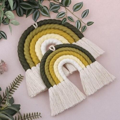 5 Layers Nordic Woven Rainbow Tapestry Home Decor Wall Hanging Toys Nursery Decor Living Room Kids Girls Bedroom Decoration