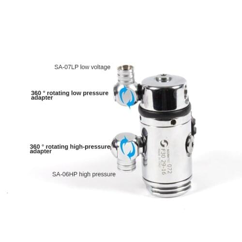 Diving Regulator Adapter 360 Degree Rotation Connector 1nd Connect 2nd Low High Pressure Scuba Hose Adapter Diving Accessories