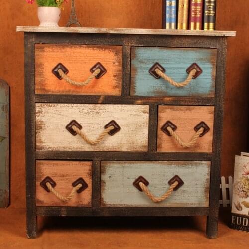 American retro to do the old multi-drawer cabinets bucket cabinet clothing cupboard decorative painting wholesale residential En