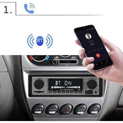 Car Bluetooth MP3 Player U Disk Card Player FM Retro Radio Remote Control Car Stereo MP3 Player