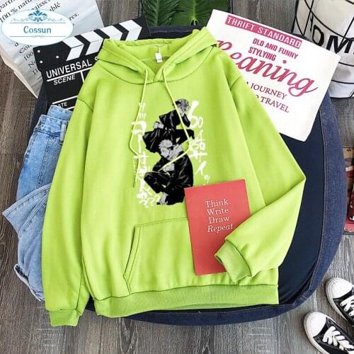COSSUN Anime Jujutsu Kaisen Itadori Yuji Kugisaki Nobara Printed Fashion Hoodies Pullover Harajuku Hooded Sweatershirt Unisex