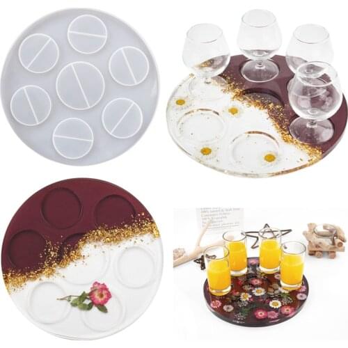 DIY Crystal Epoxy Resin Mold Tray Beer Beverage Wine Beer Rack Silicone Mold For Resin