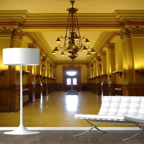 Photo wallpaper 3D custom mural European palace Roman pillar entrance wallpaper background wall living room restaurant mural