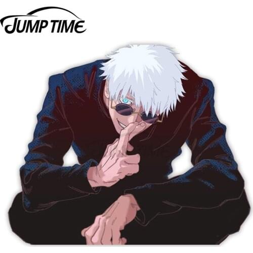 JumpTime 13 x 8.8cm Anime Car Stickers for Jujutsu Kaisen Creative Car Sticker Vinyl Material Fine Windows Decal Waterproof