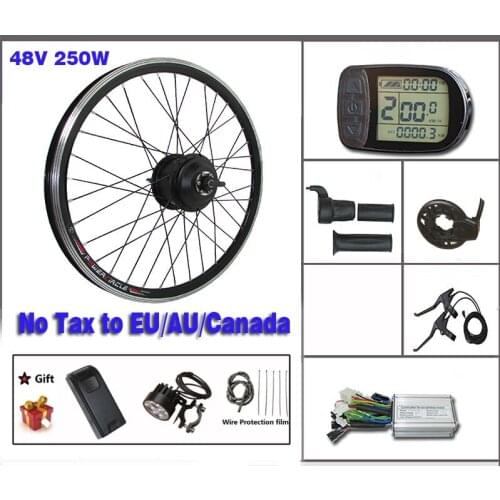 Electric Bicycle Conversion KIt 48V 250W 20'' 24'' 26'' 27.5'' 29'' 700C Front Bicycle hub Moto for EBike