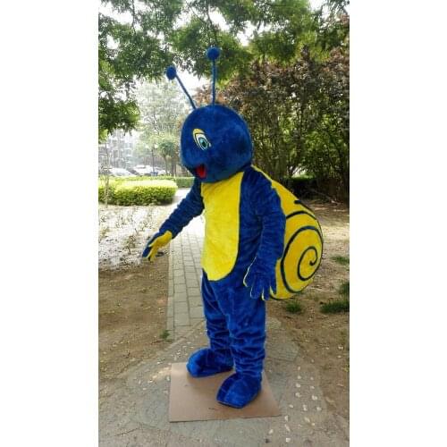 Blue Snails Mascot Costume Suit Cosplay Party Game Dress Outfit Christmas Adult Apparel Cartoon Character Birthday Clothes Gifts
