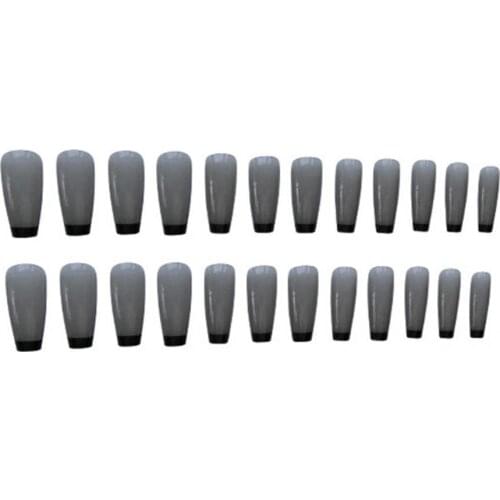 Various Styles 24Pcs/Box Beautiful Fake Nails Art Sticker Pieces Polyamide Fiber Nail Tips Removable for Ladies